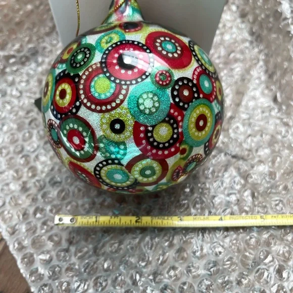 Jim Marvin Collection Winward Beautiful Multicolor Glass Holiday Ornament NWT - Picture 7 of 10